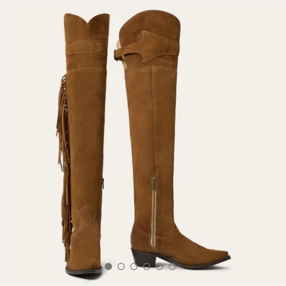 Stetson Tan Suede Over-the-Knee Boots